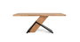 GINER Y COLOMER Mesa de Comedor Rectangular Acacia y Metal 200x100 cm
